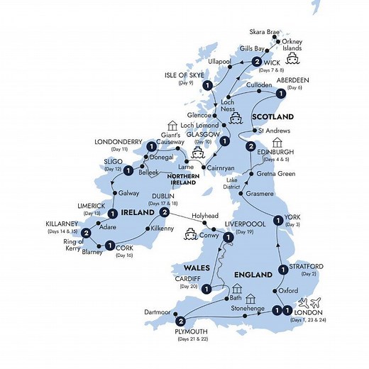Britain & Ireland Discovery - Insight Vacations (24 Days From London to London)