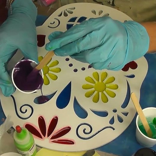 How To Make Sugar Skull Art with Resin ~ Resin Art