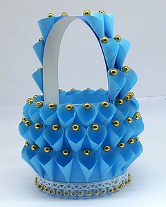 Beautiful Paper Basket - How to Make Basket - DIY Handmade Basket Making Easy Tutorial at Home #diy #basket #decor #handmade | Craftsome