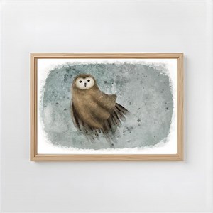 Brown Magical Unique Owl Printable Art (digital Downland) - Etsy Canada