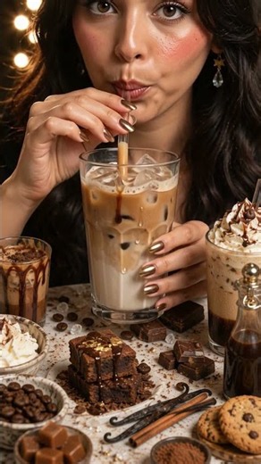 Ultimate Creamy Iced Coffee ASMR ☕❄️ Relaxing Drinking Sounds
