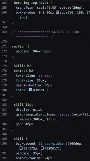 Students Must Watch 😱 HTML CSS Portfolio Website | #shorts #ytshorts