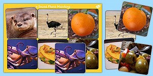 Initial 'o' Sound Photo Matching Board and Cards
