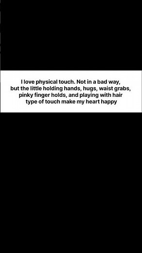 I love physical touch 🤗❤️
