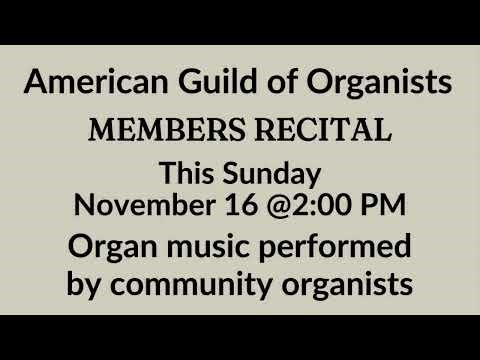 AGO Organ Recital