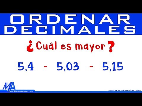 Order of decimal numbers