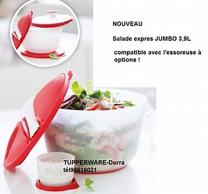 5.2K views · 67 reactions | SALADE EXPRESS 3,9L TUPPERWARE-Dorra 98618021 /52118021 VENTE prix promo sans commande et RECRUTEMENT | Articles cuisine et enfants Dorratina | Facebook