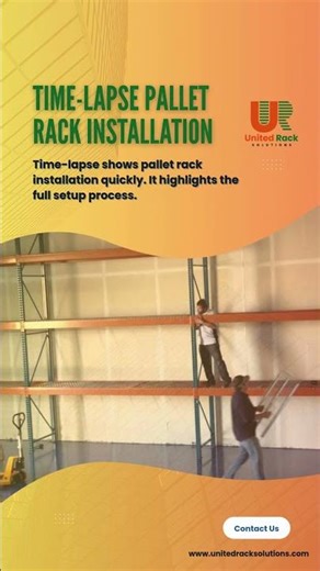 Pallet Rack Installation TimeLapse| Transform Warehouse Space into HighDensity Storage #installation