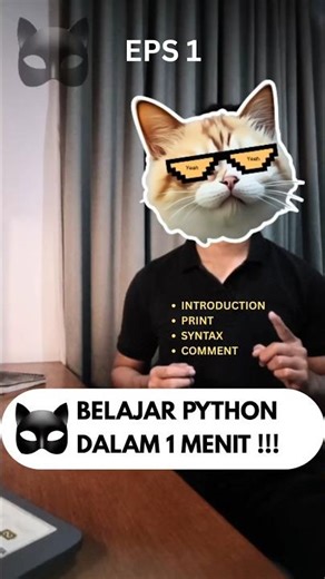 BELAJAR PYTHON DALAM 1 MENIT!! PRINT, SYNTAX, COMMENT.. #tutorial #programming #python #technology