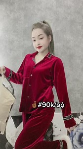 Stylish Red Velvet Pajama Set Showcase