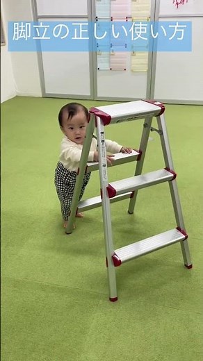 【脚立の正しい使い方】おたんによる使い方実技