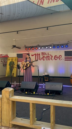 ✨ A special honor this weekend ✨ Akulina had the privilege of opening the Uncle Pen Fest in Bean Blossom, Indiana by singing the National Anthem. 🎶🇺🇸 Standing on that historic stage where so much bluegrass history has been made, she lifted her voice to start off the festival in the best way possible. @topfans Uncle Pen Fest Bean Blossom Campground and Music Park #alaskansunnysidesisters #foryoupageシforyou #bluegrassmusic #billmonroe #Anthem | Alaskan Sunnyside Sisters
