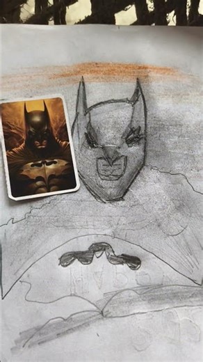 drawing of batman realistic drawing of my life #artworkshowcase #art #artandcraft #batmanface #insta