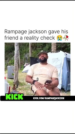 Humour Wrldz on Instagram: "Rampage Jackson really looked his friend Marcus dead in the eye at a peaceful campsite and decided it was time for a reality check about his dream trip to Japan, calmly telling him he wouldn’t have fun because he’s “built like he truly respects a buffet,” then doubling down by explaining that unless he plans to enter a sumo tournament, people might just stare and wonder how he unlocked that character size, and to top it off he confidently predicted Marcus wouldn’t be 