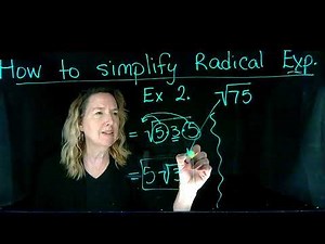Simplifying radical expressions, example 2