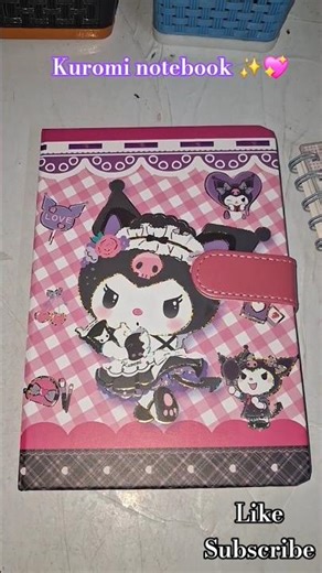 Kuromi notebook ✨️💜💜#ytshorts #cuteofficeaccessories #stationarycollection #asmr #cutestationery