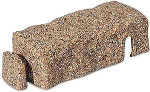 Beuta DIY Dig-Free Faux Stone Landscape Edging Left Turn Brick – Creates a Left Turn in Your Edging Layout (1 Pc, Sandstone) – Connects with Other Beuta Bricks