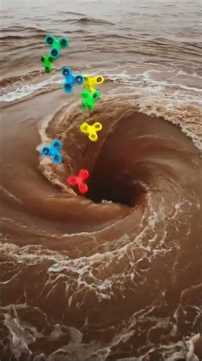 FIDGET SPINNERS SUCKED by GIANT ARTIFICIAL WHIRLPOOL! (Rotation Test) | Whirlpool Lab