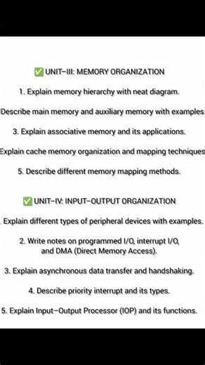 Computer Organization ||AU 3rd semester important questions