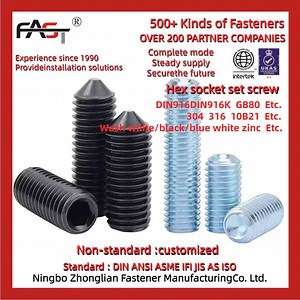 [Hot Item] DIN913 DIN914 DIN916 Cone Point Hex Socket Grub Bolt-and-Nut