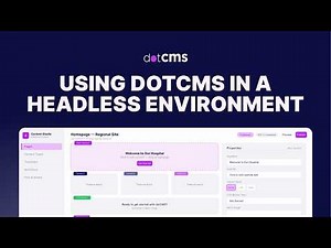 Using dotCMS in a Headless Environment