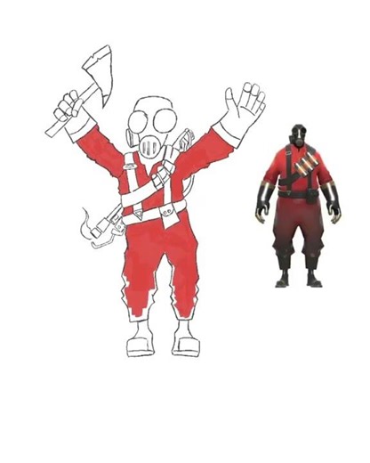 Watch me draw Pyro from TF2 Lol #drawing #tf2 #art