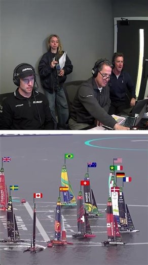 a TIGHT race start in Rio 🤌 #SailGP #sailing #racing