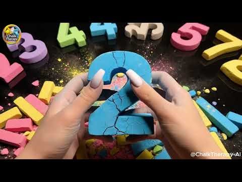 Crushing the Neon Blue Number 2 — Magical Chalk Dust Explosion Part 3✨💙