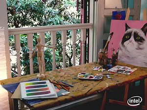 Feeling the mid-week blues? Help ease hump day with a game of Guess The Sketch on the Intel-powered Lenovo Yoga Tablet 2 Pro. Can you guess who? http://intel.ly/1iuJaY1 | Intel