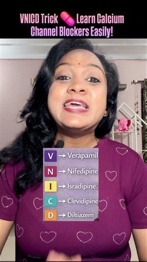VNICD Trick 💊 Learn Calcium Channel Blockers Easily!