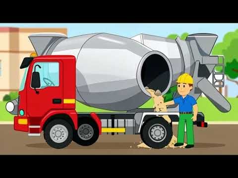 Cement Mixer Spin Around 🚚 | Fun Construction Truck Song for Kids