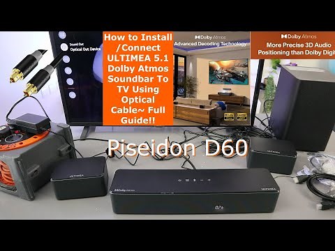 How to Install /Connect ULTIMEA 5.1 Dolby Atmos Soundbar To TV Using Optical Cable~ Full Guide!!