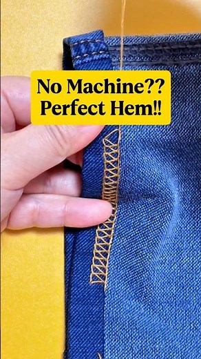Beginner friendly | How to Hem Pants with hand-stitch, No machines needed #shorts #sewing #handmade