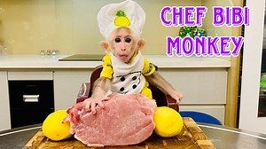 290K views · 10K reactions | Smart Chef BiBi monkey and Dad showing how to cook delicious and healthy meal | Monkey Show Daily | Facebook