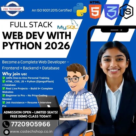 🚀 Become Full Stack Web Developer in 2026!Join CSS Techshop – Best Computer Institute in Kamptee