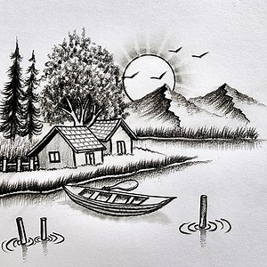 86K views · 1.2K reactions | Mesmerizing Himalayas river scenery sketch #drawingideas | Md. Takbir Hossain | Facebook