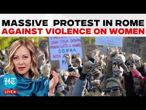 LIVE | Rome's Historic Women's March | Thousands Protest Violence Against Women | Italy Unites
