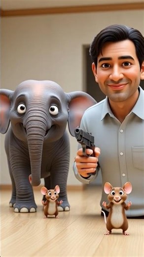 Hathi chuha Aur Police Uncle Ki Comedy 🤭 | Kids Funny Cartoon