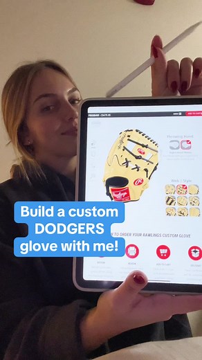 Create Your Custom Rawlings Dodgers Baseball Glove