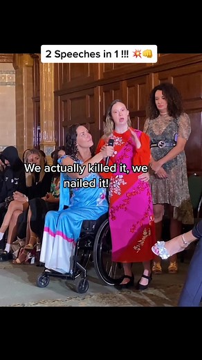 Kathleen Humberstone Impromptu Speeches at London Fashion Week