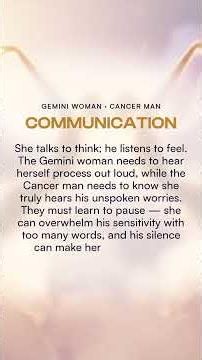 Gemini woman & Cancer man: 60% Match