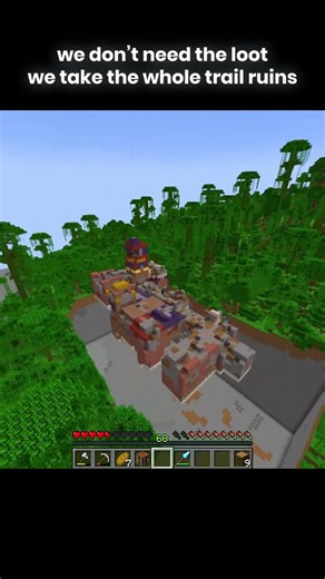 we took the whole trail ruins #minecraft #meme