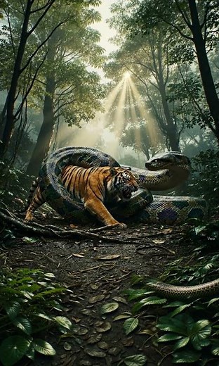 Savage Battle: Snake vs Tiger – The Ultimate Fight
