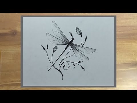 How To Draw A Realistic Dragonfly In Pencil Shading Easy
