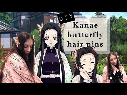 How to make Kanae's butterfly hair pins| DIY | Demon slayer |鬼滅の刃
