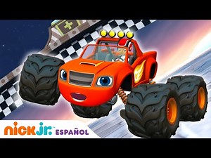 Blaze y los Monster Machines | ¡Carrera hacia la cima del mundo! | Nick Jr. en Español