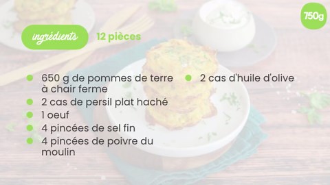 Galettes de pommes de terre au four