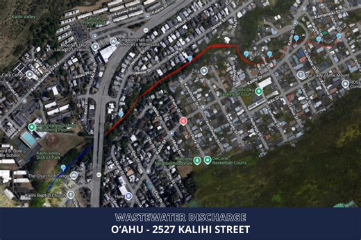 DOH Wastewater Warning in Kalihi Valley — Park, Pool, School