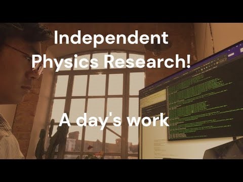 How I do independent physics research!