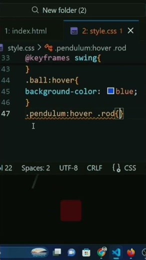 Pendulum Animation by css (Part-3). #codingtutorial #programming #imamprogrammer #webdevelopment